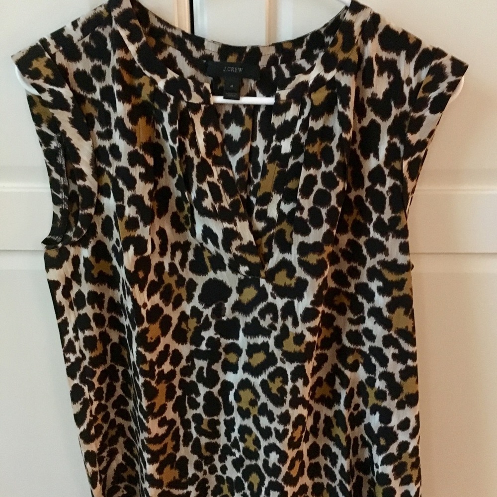 J. Crew Leopard Blouse